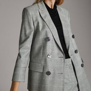 Massimo Duitti Check Wool Flannel blazer and pants set